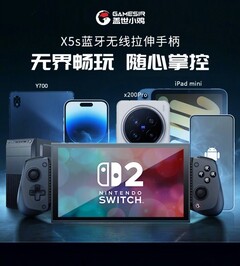 Gamesir X5s 是一款伸缩式移动控制器，可与包括任天堂 Switch 2 在内的多款设备兼容。