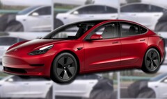特斯拉 Model 3 于 2017 年推出，Project Highland 是 2023 年的改款车型。(图片来源：特斯拉/@DriveTeslaca - 已编辑）