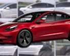 特斯拉 Model 3 于 2017 年推出，Project Highland 是 2023 年的改款车型。(图片来源：特斯拉/@DriveTeslaca - 已编辑）