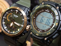 卡西欧 Pro Trek PRW-61ANS-3(左)和 PRG-340ANS-3(右)。(图片来源:@geesgshock on Instagram)