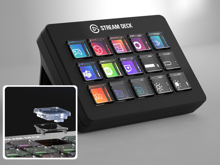 剪刀开关 Stream Deck（如图）的售价与经典版相同。(图片来源：Elgato）