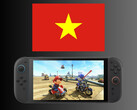 任天堂 Switch 2 游戏机上方的越南国旗（图片来源：任天堂美国公司）