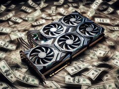 玩家可能要花费巨资才能购买到最新的定制版GeForce 50 系列显卡。(图片来源:DallE3)