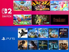 图为 Switch 2 和 PS5 独占游戏（图片来源：任天堂美国公司，索尼 PlayStation 有删改）