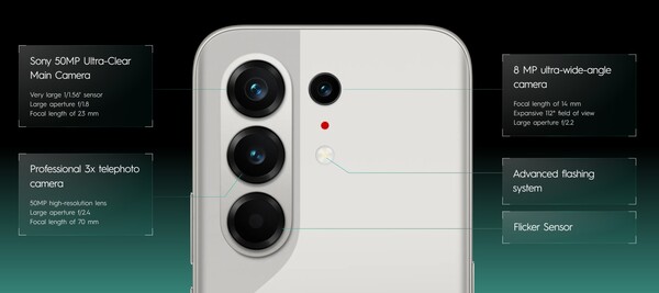 Tecno Camon 50 Pro 4G 配备了长焦摄像头，以区别于非专业机型。