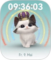 当所有环都闭合时，猫就加冕了。