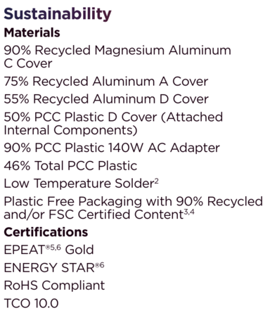 可持续性（来源：联想）