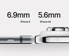 iPhone Air：Apple 与 iPhone 6 相比，这款史上最薄的手机似乎并不那么薄，但它可能更坚固耐用。(图片来源：Reddit）