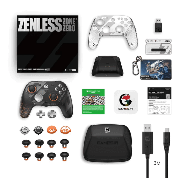 GameSir G7 Pro 绝区零版随附多款配件。