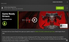 Nvidia Game Ready Driver 531.41的通知和细节在GeForce Experience（来源：自己）。