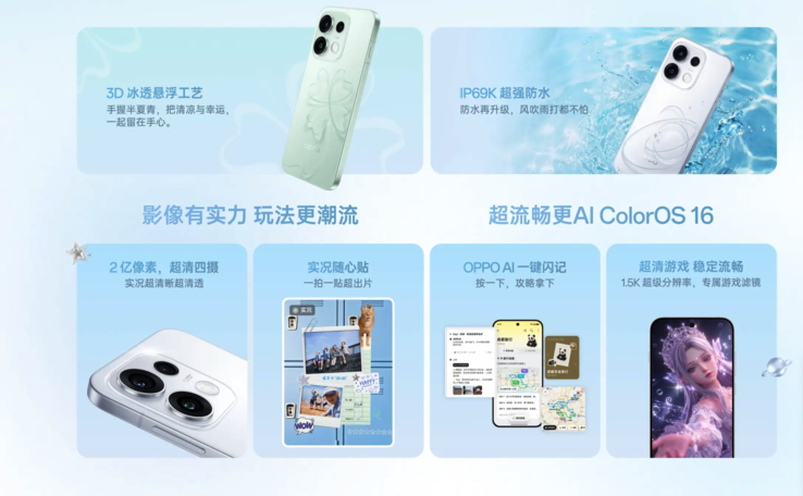 Oppo Reno 16t 的主要特性