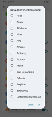通知声音（非完整列表）。(图片来源：Sergey Tarasov - Notebookcheck)