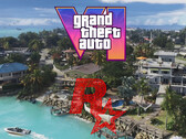 带有 Rockstar Games 徽标的《GTA 6》地图（图片来源：Rockstar Games，Rockstar Games YouTube 经编辑）