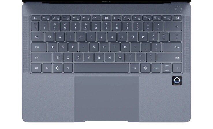 MateBook Pro 的键盘上有专门的人工智能和 HarmonyOS 按钮（图片来源：华为）