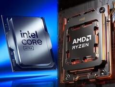 英特尔和 AMD 将于 2024 年和 2025 年发布新款 CPU。(图片来源：英特尔/AMD - 已编辑）