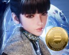 加密货币旁的恒星刀锋人物夏娃（图片来源：Shift Up，亚马逊有删改）
