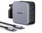 UGreen 140W PD3.1 Nexode充电器结构紧凑，比其Apple ，约小22%。(图片来源：UGreen)