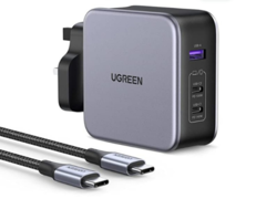 UGreen 140W PD3.1 Nexode充电器结构紧凑，比其Apple ，约小22%。(图片来源：UGreen)