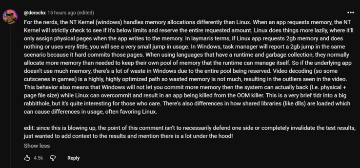 为什么 Windows 比 Linux 占用更多的内存。