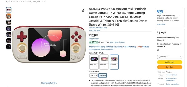 3GB RAM 版本有三种颜色可供选择，但需要几周时间发货。