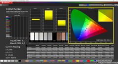 CalMAN ColorChecker（参考色彩空间sRGB）。