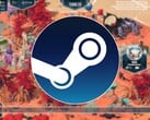 一张展示 Steam 徽标和《As Far As The Eye》正在促销的图片。