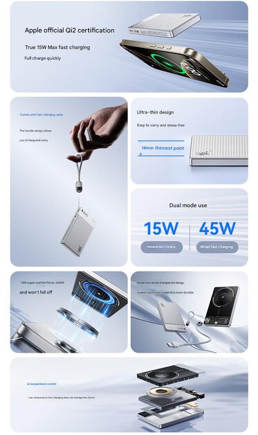10,000 mAh 机型的主要亮点（图片来源：RedMagic - 机器翻译）