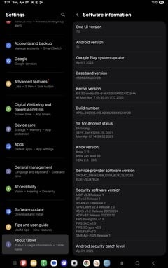 软件 三星Galaxy Tab S10 FE