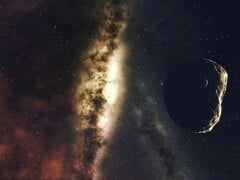 显示小行星和银河的艺术家插图。(图片来源:CharlVera - Pixabay)