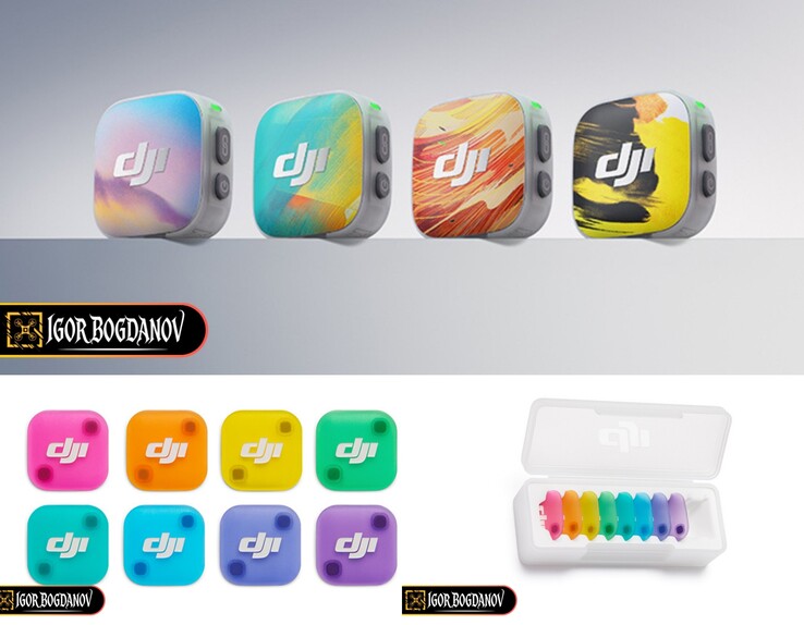 DJI Mic Mini 2 提供彩色磁性盖。