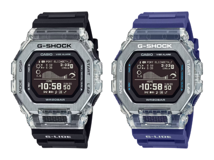 从左到右：卡西欧 GBX100S-1 和 GBX100S-2 手表。(图片来源：卡西欧）