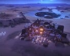一张展示《Dune: Spice Wars》中一栋建筑的图片，该游戏目前在 Steam 上优惠 60%。