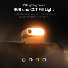 Hohem iSteady M7 AI 智能手机云台配有可拆卸的 CCT/RGB 补光灯（图片来源：Hohem）