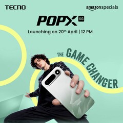 Tecno Pop X 5G 将于 4 月 20 日在印度上市 