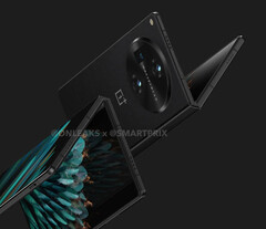 OnePlus Fold将采用该公司标志性的警报滑块。(图片来源：@OnLeaks &amp;amp; SmartPrix)