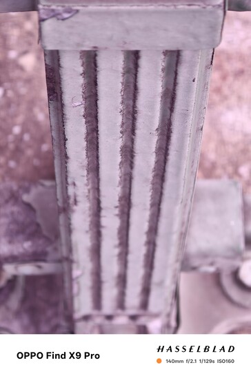 Oppo Find X9 Pro 因镜头卡口而呈现洋红色调。