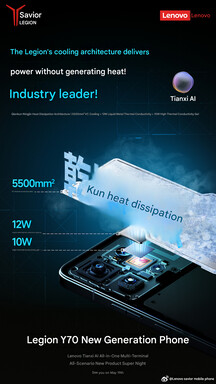 Legion 游戏手机 Y70 2026 的散热设置（机译）