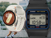 Galaxy Watch7 于近两年前发布，而 F-B100W 则是近期推出的。两者属于完全不同类别的可穿戴设备，但都具备步数追踪功能。