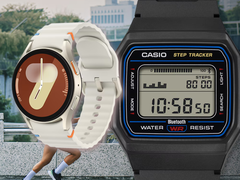 Galaxy Watch7 于近两年前发布，而 F-B100W 则是近期推出的。两者属于完全不同类别的可穿戴设备，但都具备步数追踪功能。
