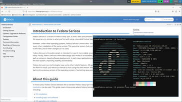 Fedora Sway Atomic 使用 Sway 平铺窗口管理器（图片：Fedora）。