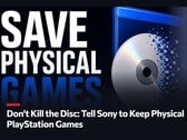 PlayStation实体游戏“Don't Kill The Disc”请愿活动的宣传图 