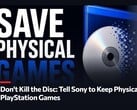 PlayStation实体游戏“Don't Kill The Disc”请愿活动的宣传图