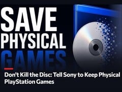 PlayStation实体游戏“Don't Kill The Disc”请愿活动的宣传图