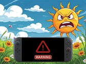 任天堂 Switch 2 在炎热的室外天气中展示（图片来源：任天堂美国公司，有编辑）