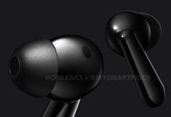 OnePlus Nord Buds 3 将采用全新设计。(图片：@OnLeaks / MySmartPrice）