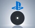 PlayStation 标志下方显示的空白 PS5 光盘
