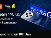 红米 14C 5G 将于 2025 年 1 月 6 日在印度亮相（图片来源：Flipkart via Xiaomi） 