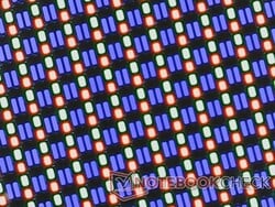来自光面覆盖层的清晰 RGB 像素