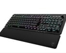 Turtle Beach Vulcan II XP Air 机械游戏键盘,配有可拆卸软质腕托。