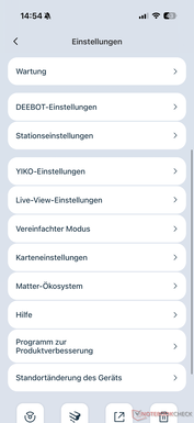菜单上有许多设置选项
